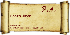 Pócza Áron névjegykártya